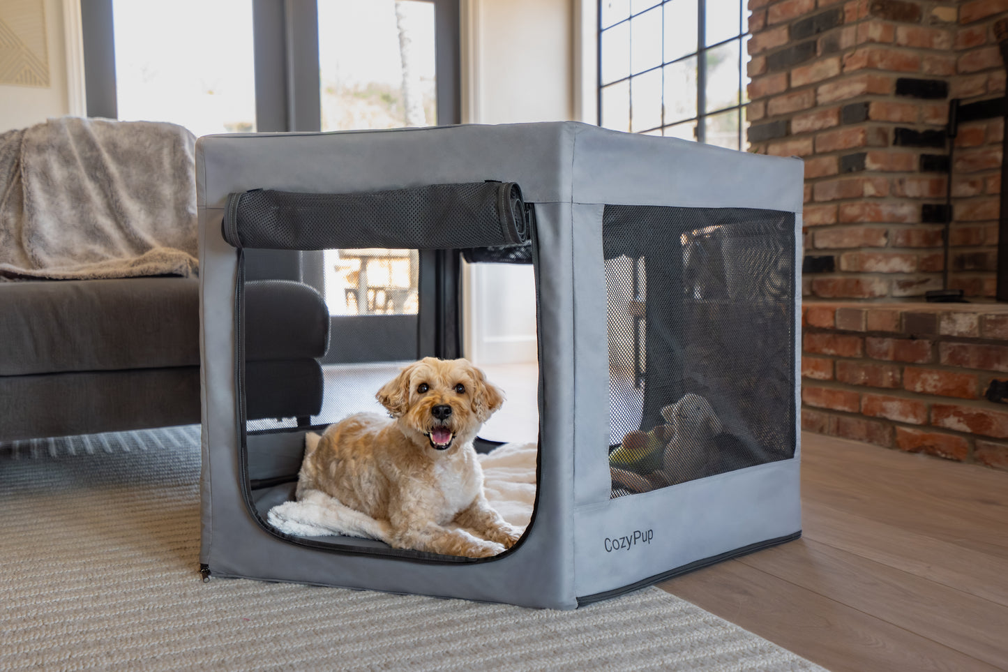 Pet Playpen Hexagon - Gray